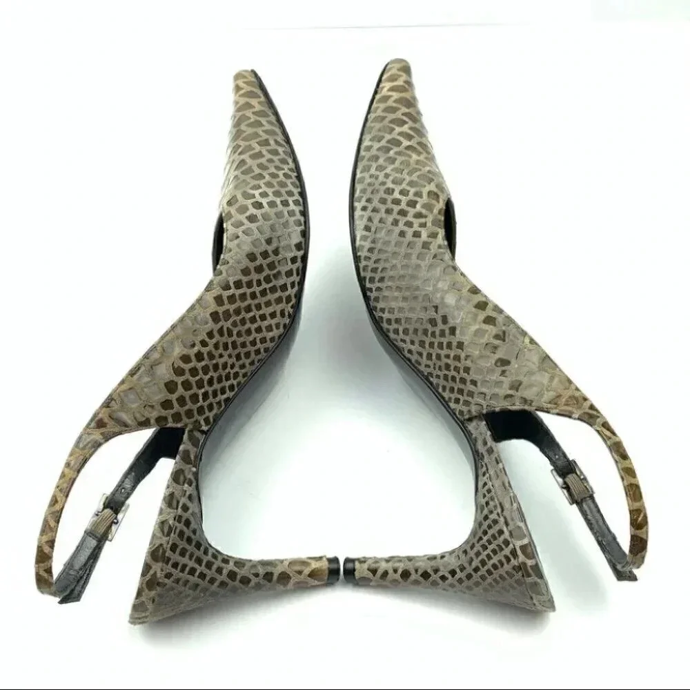 Stuart Weitzman heels 8.5 alligator print leather